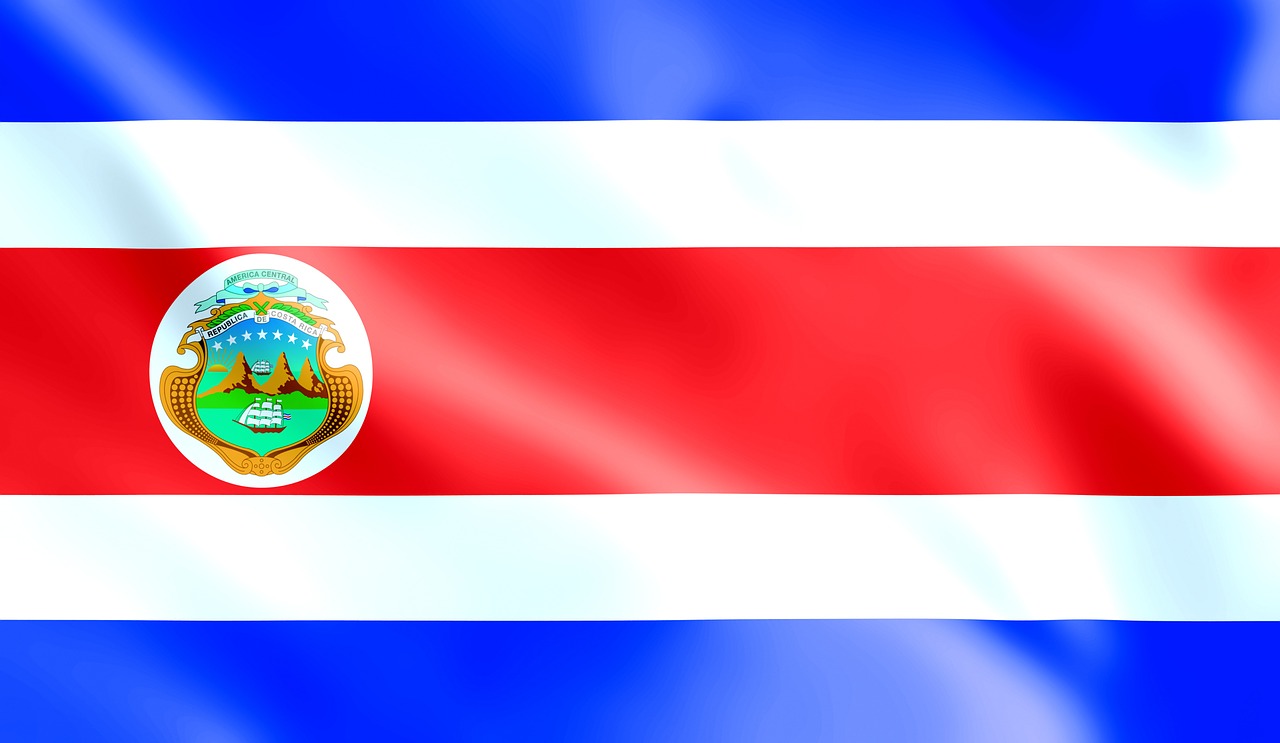 drapeau du costa rica voyage blason signification symbolique